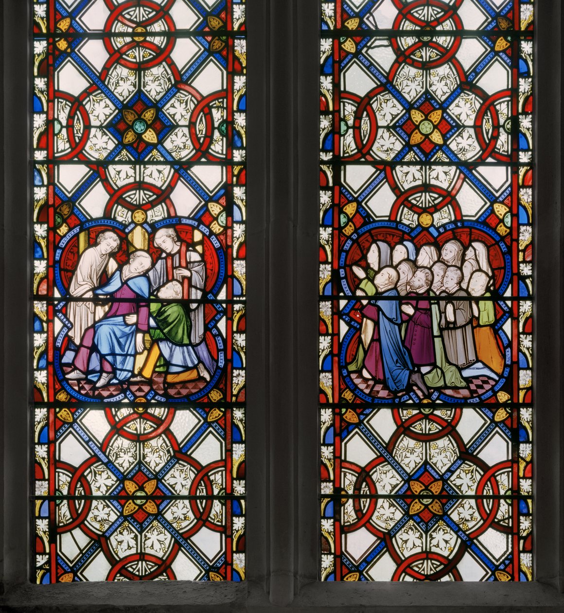 Szent György ablak, részlet, 1850 (ólomüveg) alkotó: Augustus Welby Northmore Pugin