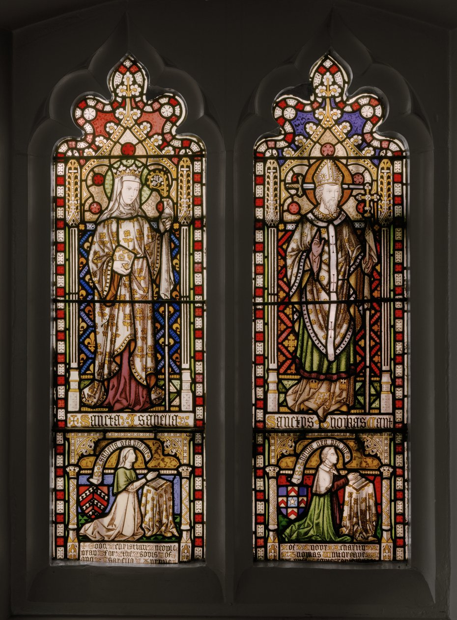 Canterbury-i Szent Izabella és Szent Tamás, 1848 (ólomüveg) alkotó: Augustus Welby Northmore Pugin