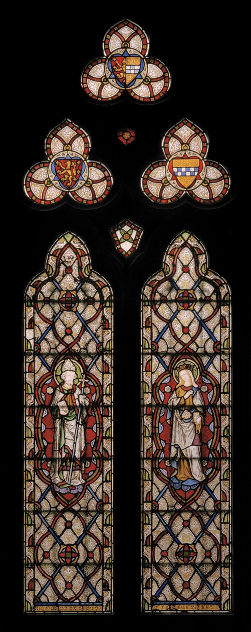 Beverley Szent János és Magyar Szent Erzsébet, 1849 (ólomüveg) alkotó: Augustus Welby Northmore Pugin