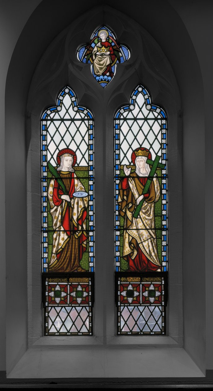St. Lucy és St. Helen, 1848 (ólomüveg) alkotó: Augustus Welby Northmore Pugin