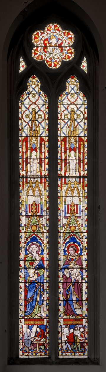 Krétai Szent Lukács és Szent András, 1853 (ólomüveg) alkotó: Augustus Welby Northmore Pugin