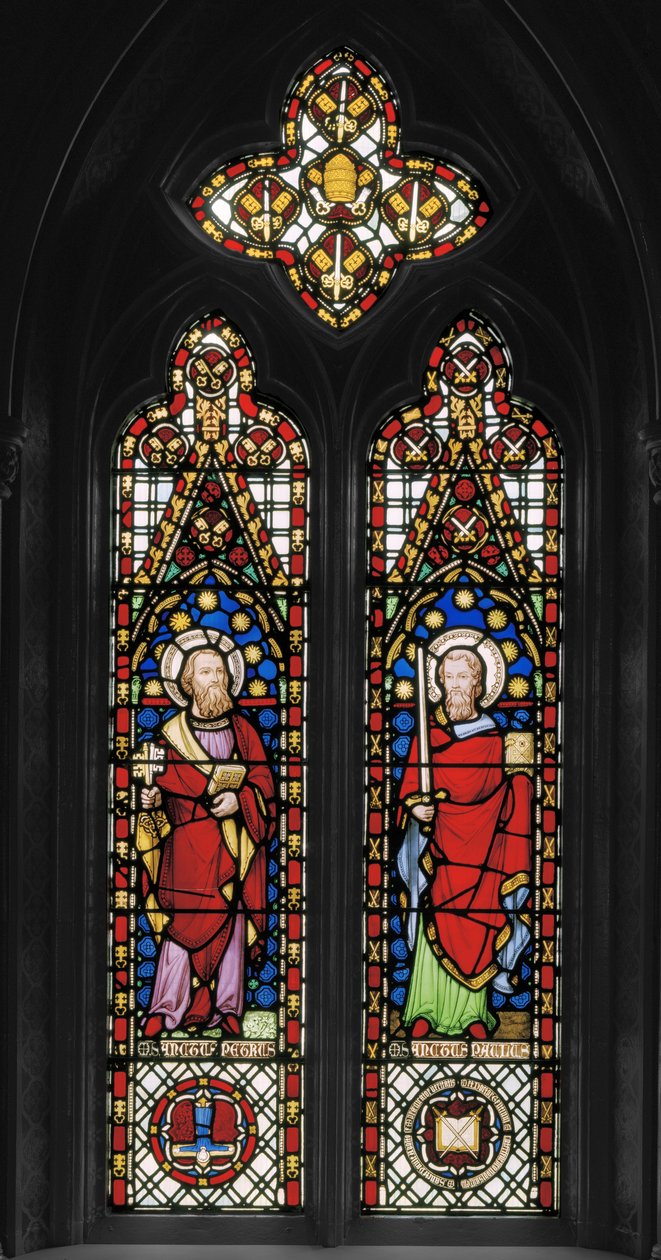 Szent Péter és Szent Pál, 1845 körül (festett üveg) alkotó: Augustus Welby Northmore Pugin