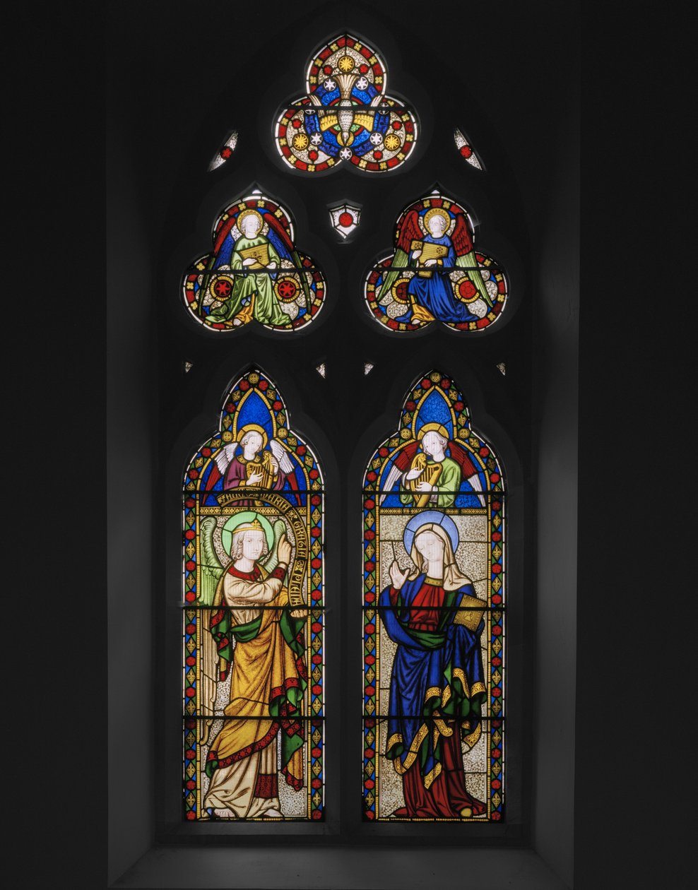 Angyali üdvözlet, 1846 (ólomüveg) alkotó: Augustus Welby Northmore Pugin