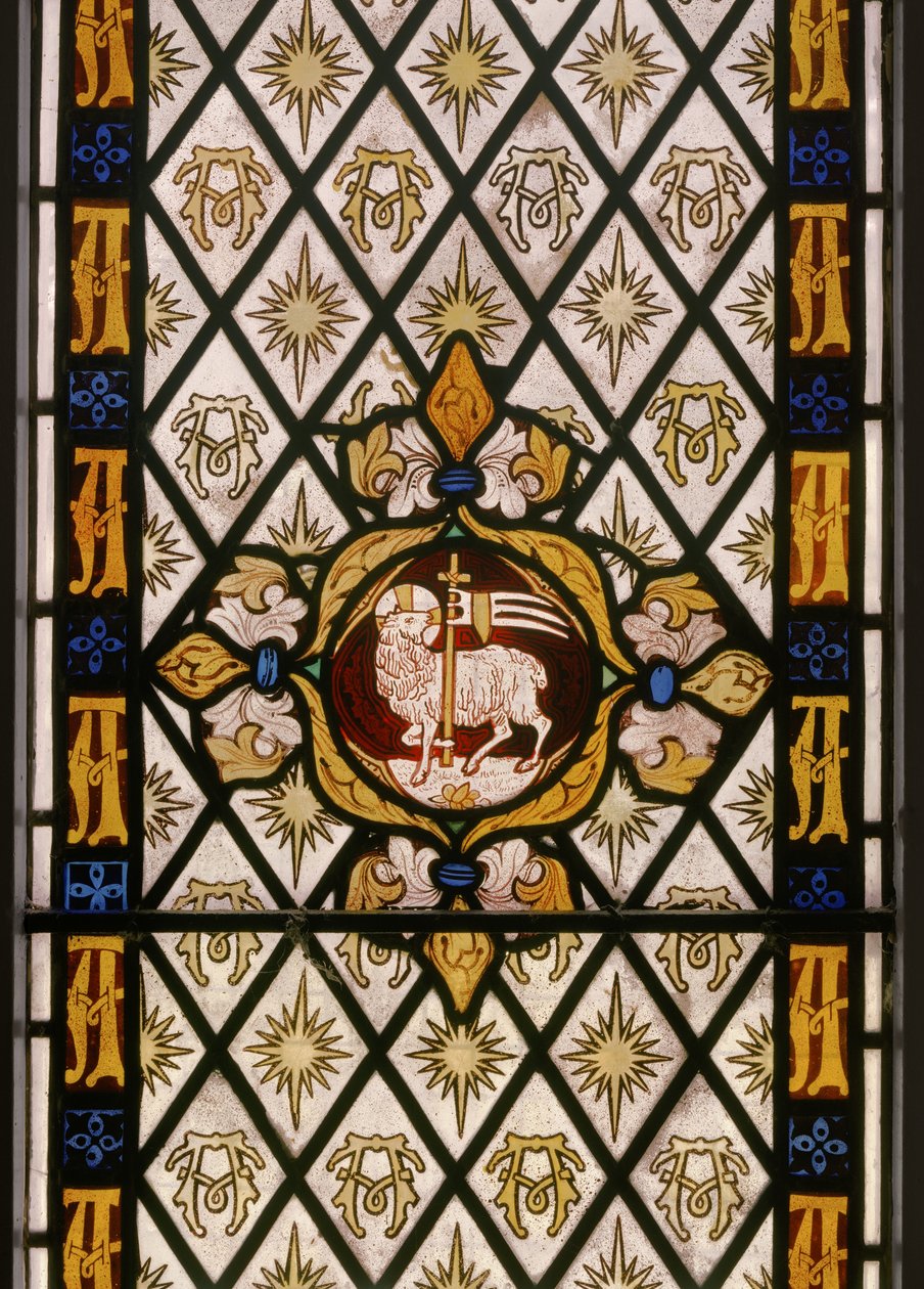Isten báránya, részlet, 1842 (festett üveg) alkotó: Augustus Welby Northmore Pugin