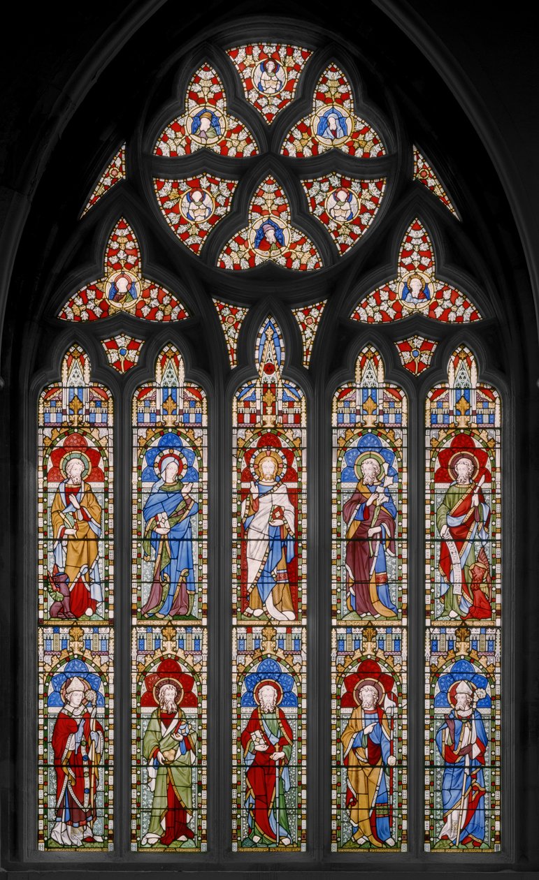 Nyugati ablak (ólomüveg) alkotó: Augustus Welby Northmore Pugin