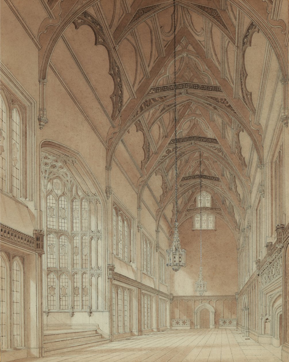 A College Hall belseje alkotó: Augustus Welby Pugin