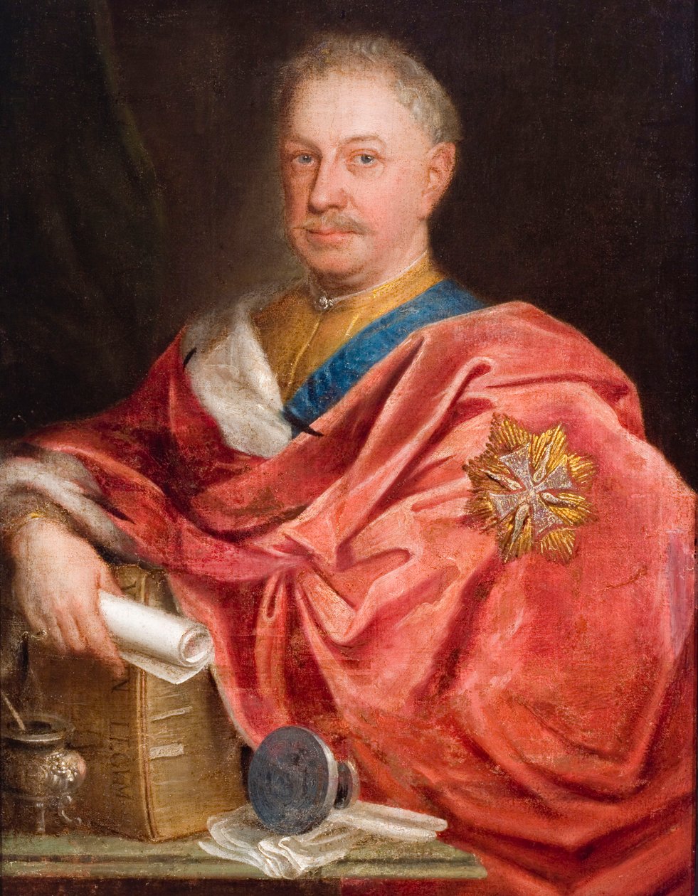 Jan Fryderyk Sapieha portréja (1680-1751) alkotó: Augustyn Mirys