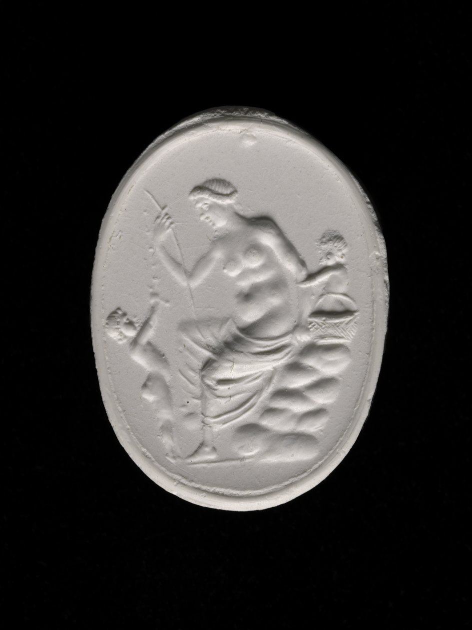 Aphroditét ábrázoló gyűrűkő lenyomata, ie 100-70 körül (gipsz) alkotó: Aulos Aulos