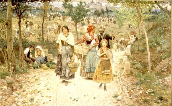 Visszatérve a faluünnepről alkotó: Aurelio Tiratelli