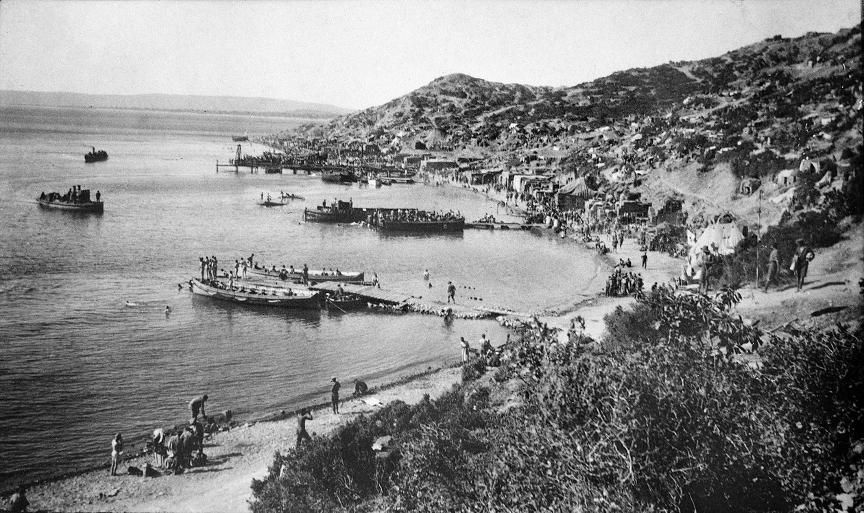 Kilátás az Anzac Cove-ra, Gallipoliban, 1915 alkotó: Australian Photographer