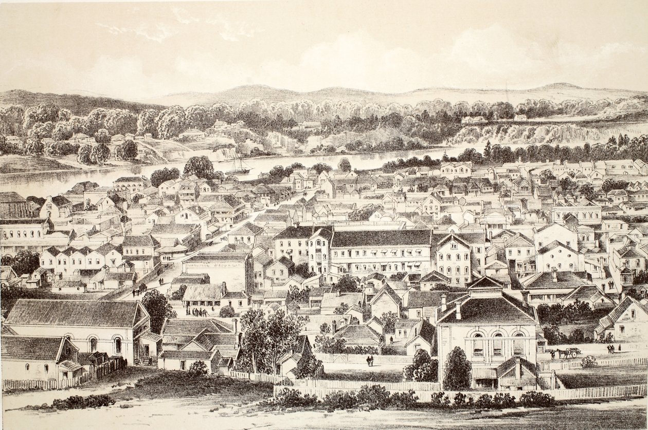 Brisbane, David Blair, McGrady, Thomson és Niven The History of Australasia című művéből, 1879 alkotó: Australian School