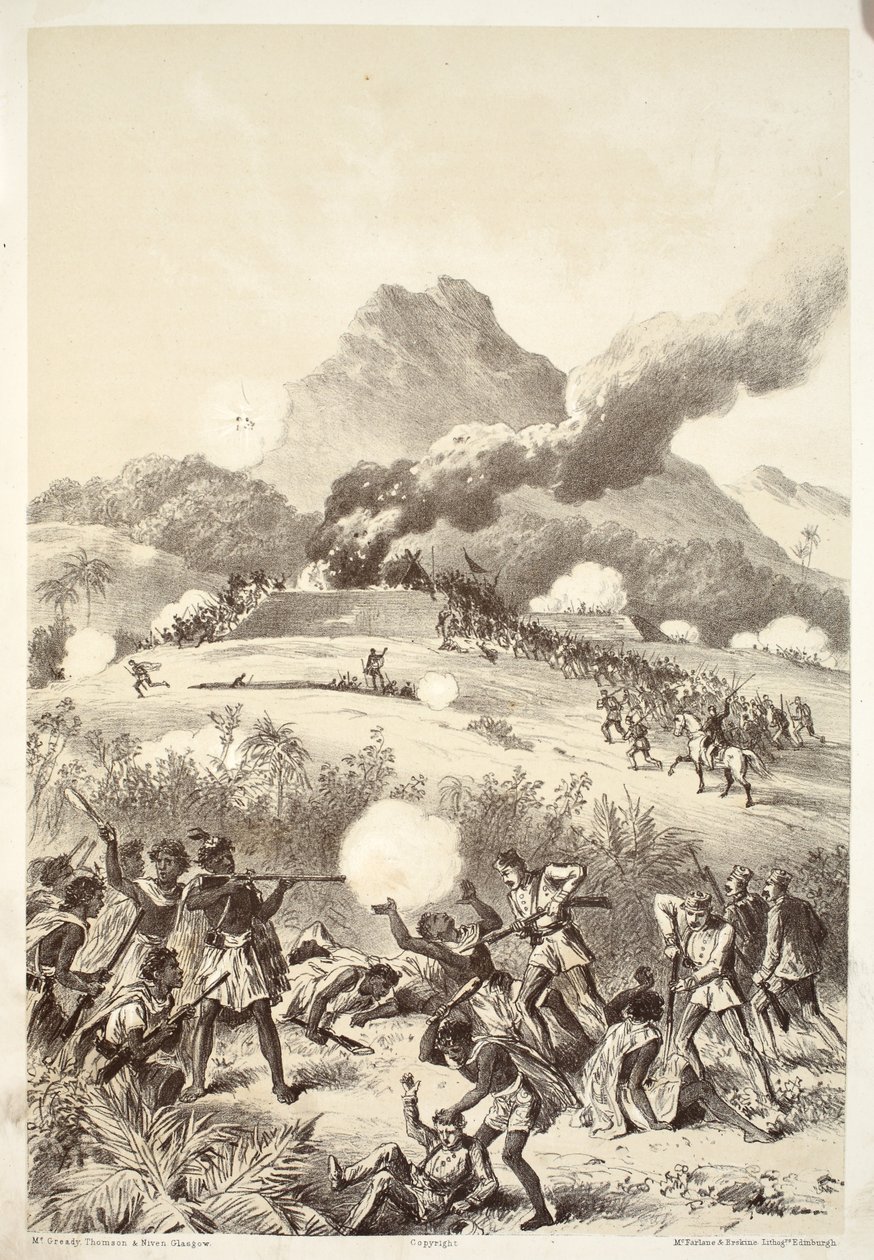 Maori redoubt felvétele, David Blair, McGrady, Thomson és Niven The History of Australasia című művéből, 1879 alkotó: Australian School