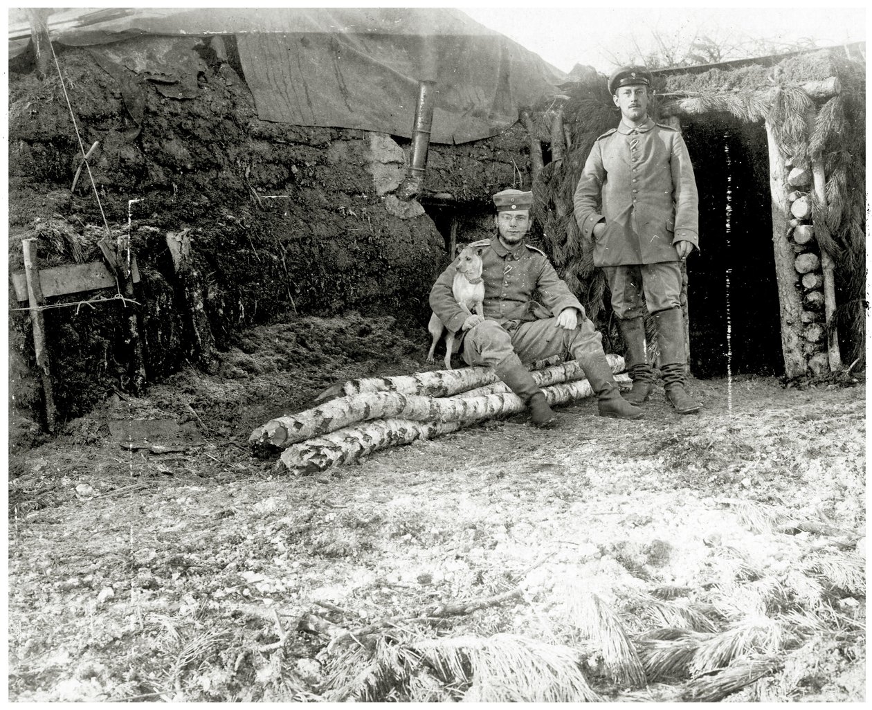 Osztrák katonák kutyával, 1914-18 alkotó: Austrian Photographer