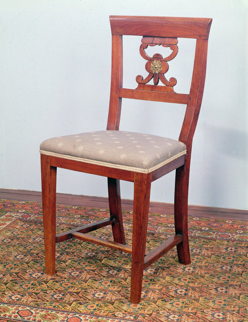 Szék, biedermeier stílusú, 1820 körül (gyümölcsfa sárgaréz tartóval) alkotó: Austrian School