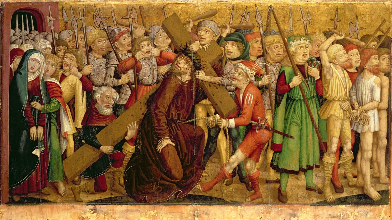 A keresztet hordozó Krisztus, 1460 (tempera a panelen) alkotó: Austrian School
