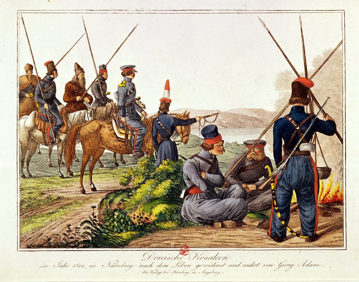 Doni kozákok 1814-ben alkotó: Austrian School