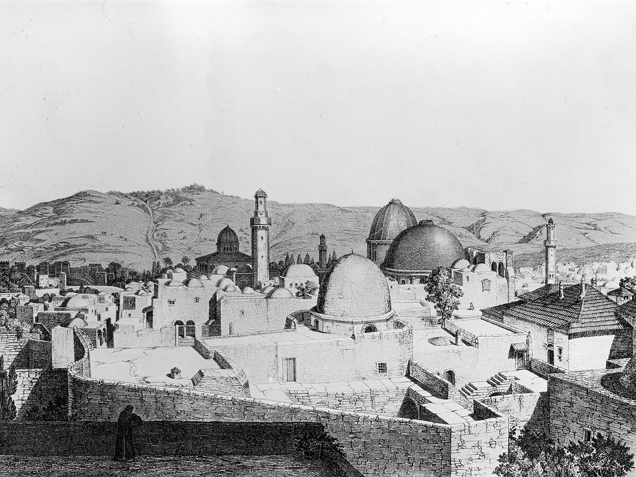 Jeruzsálem, illusztráció a „Faust” folyóiratból, 1860 körül alkotó: Austrian School