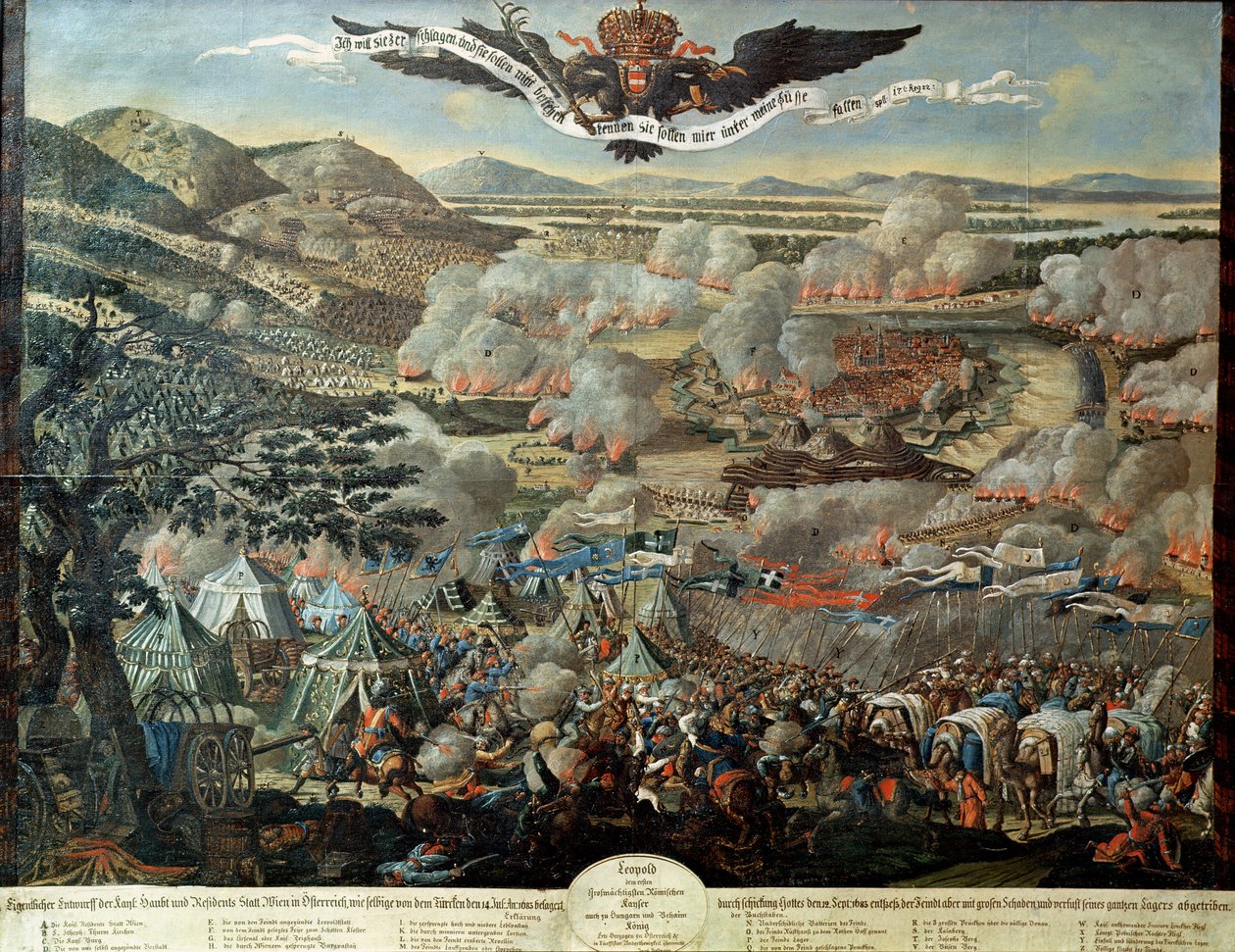 Bécs környéke a törököknél 1683-ban (guache, vászon) alkotó: Austrian School