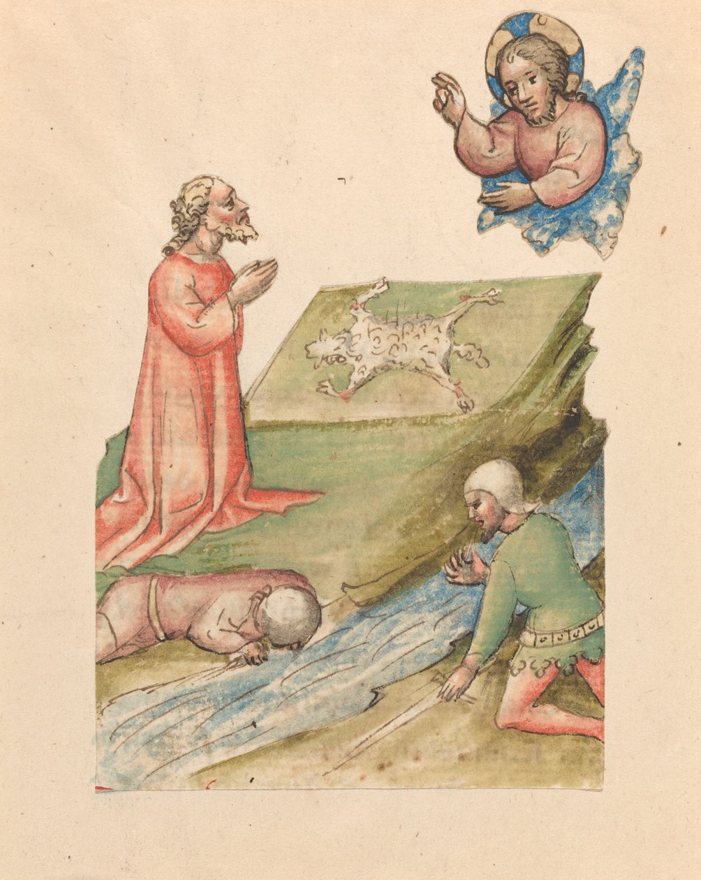 Gideon és a gyapjú, Gideon seregének válogatásával alkotó: Austrian 15th Century