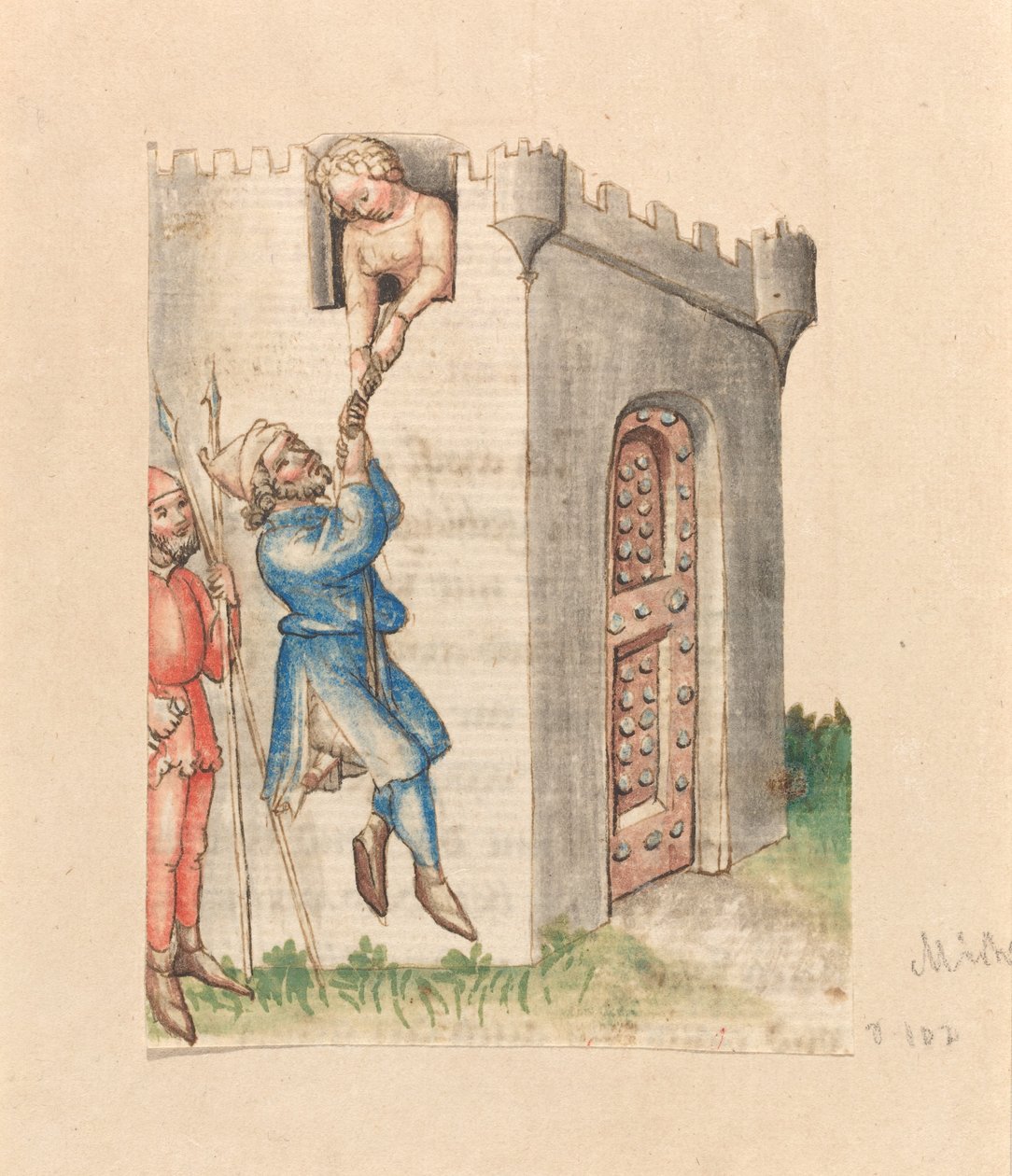 Michol segít Davidnek megszökni alkotó: Austrian 15th Century