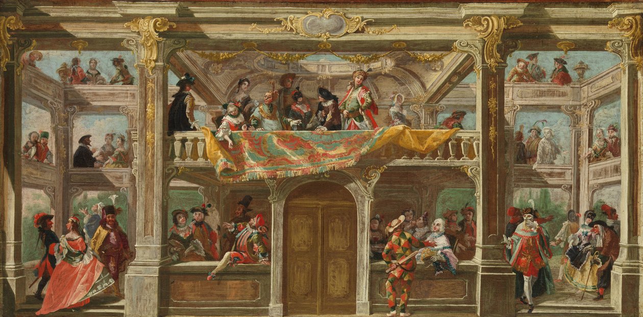 Álarcosbál Csehországban, 1748 körül alkotó: Austrian School