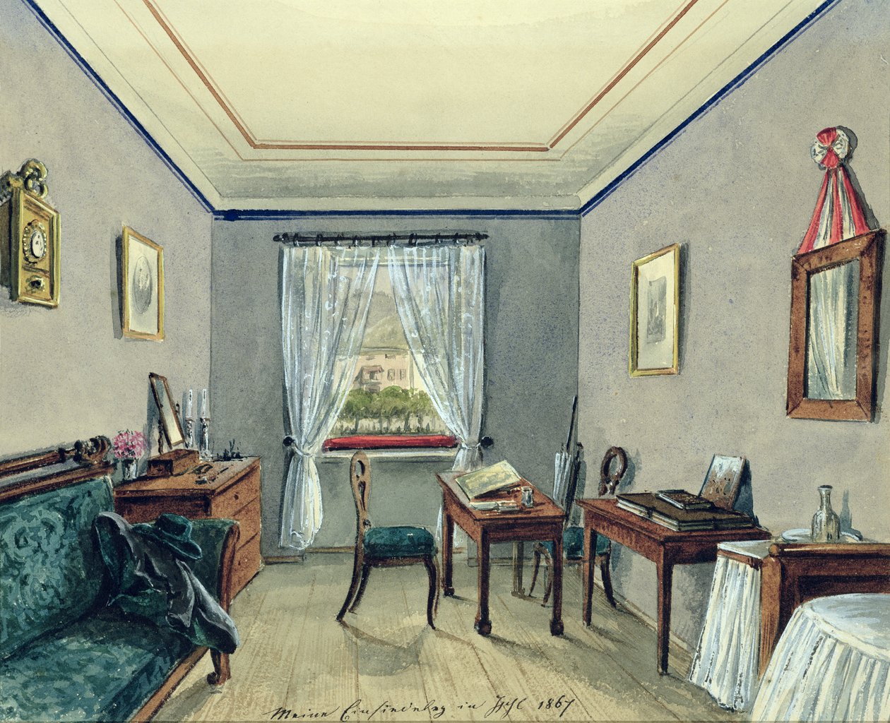 Művészstúdió Bad Ischlben, 1867 (wc papíron) alkotó: Austrian School