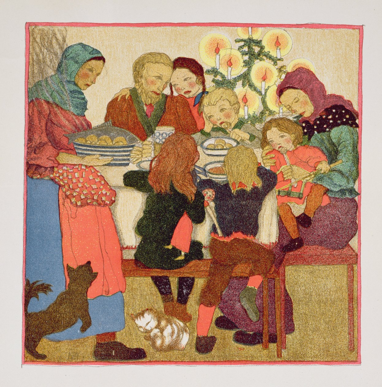 Karácsony esti lakoma, 1910 körül, a 