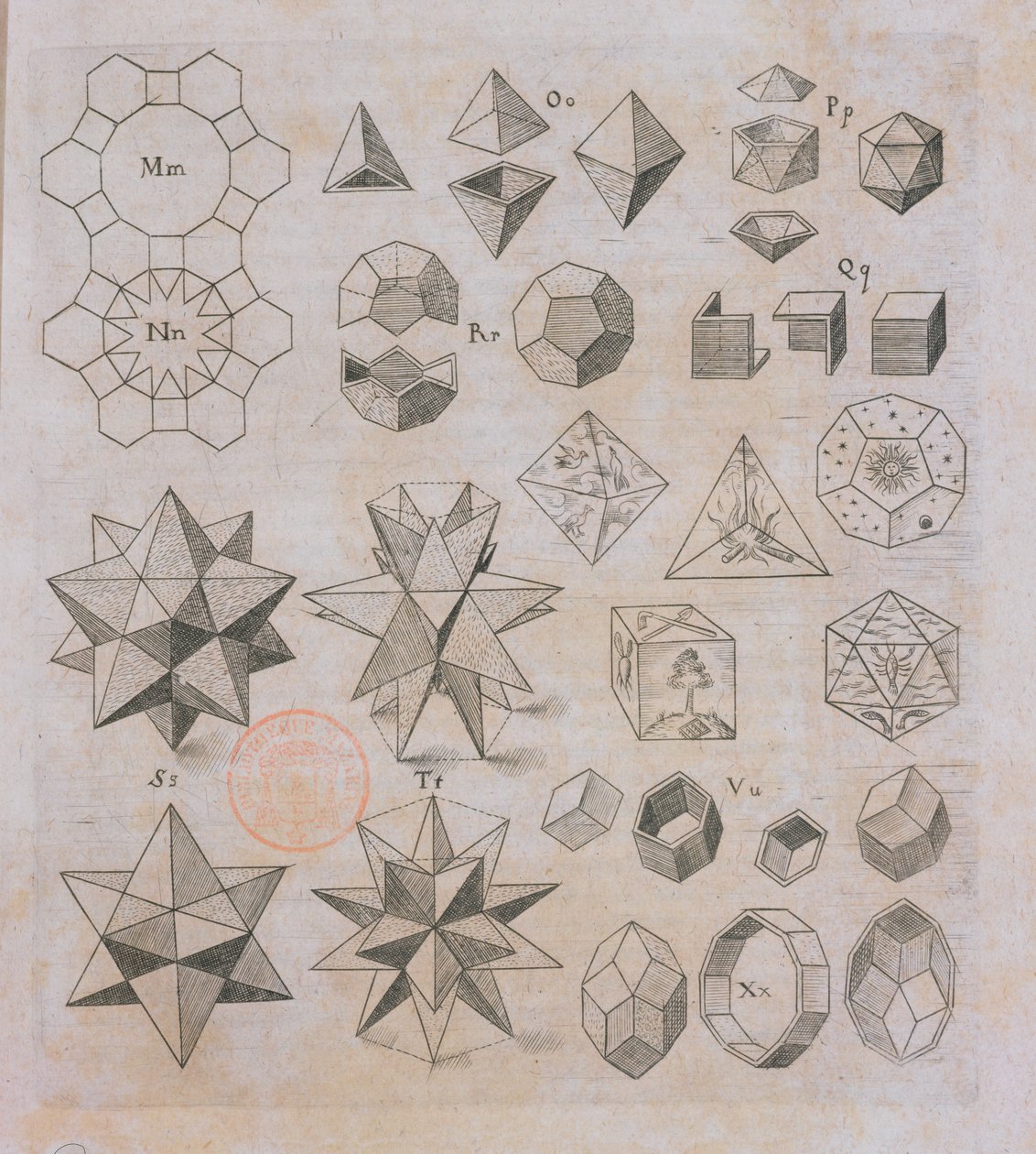 Geometrikus alakzatok Johannes Kepler (1571-1630) Harmonices Mundi-jából, Linzben, 1619 alkotó: Austrian School