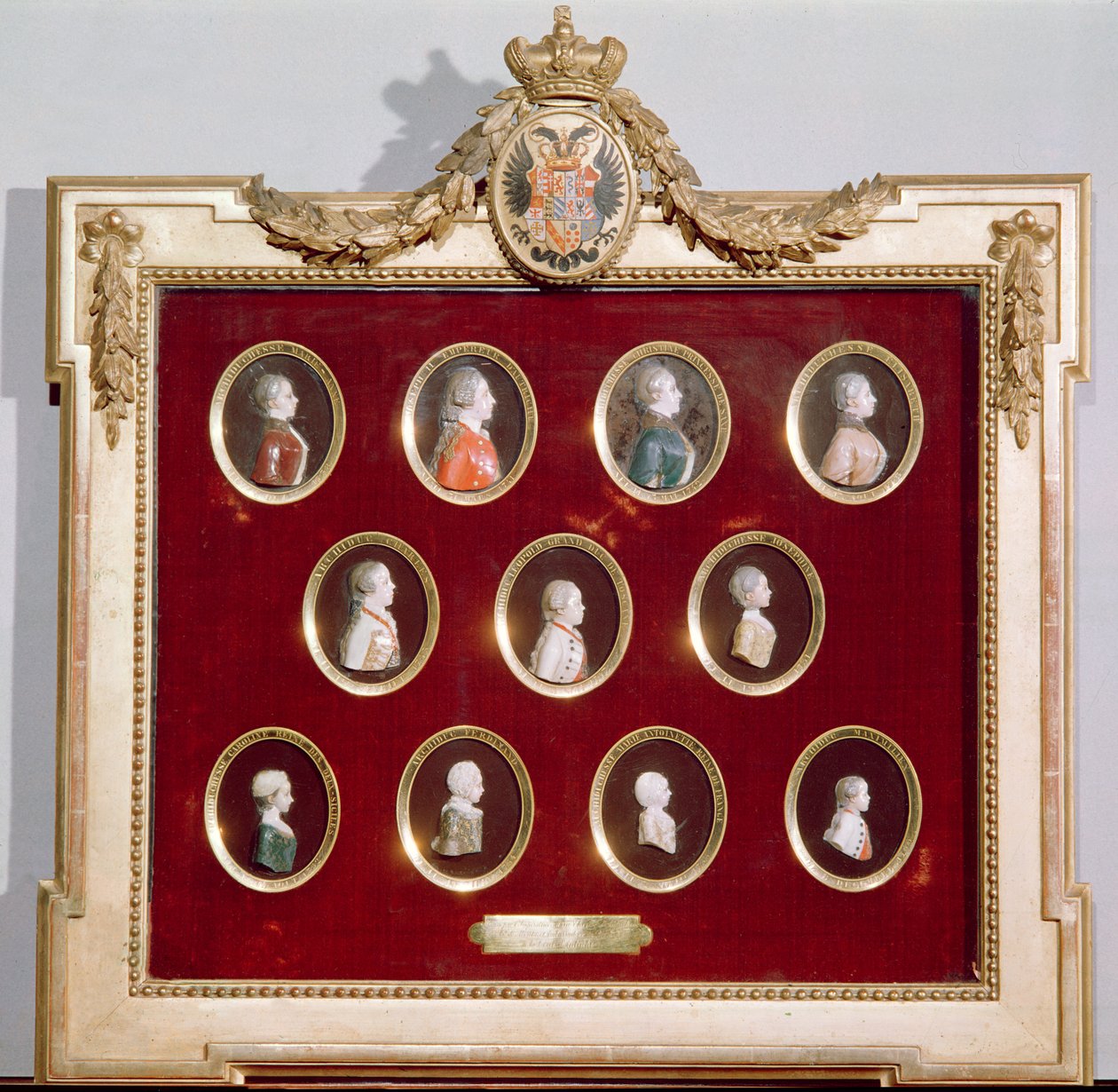 II. József (1741-90) Szent-római császár, cseh és magyar király, valamint testvérei, köztük nővére, Marie-Antoinette (1755-93) (viasz) alkotó: Austrian School