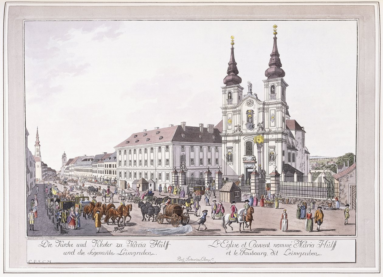 Plébániatemplom és Mariahilf kolostor Leimggrubenben alkotó: Austrian School
