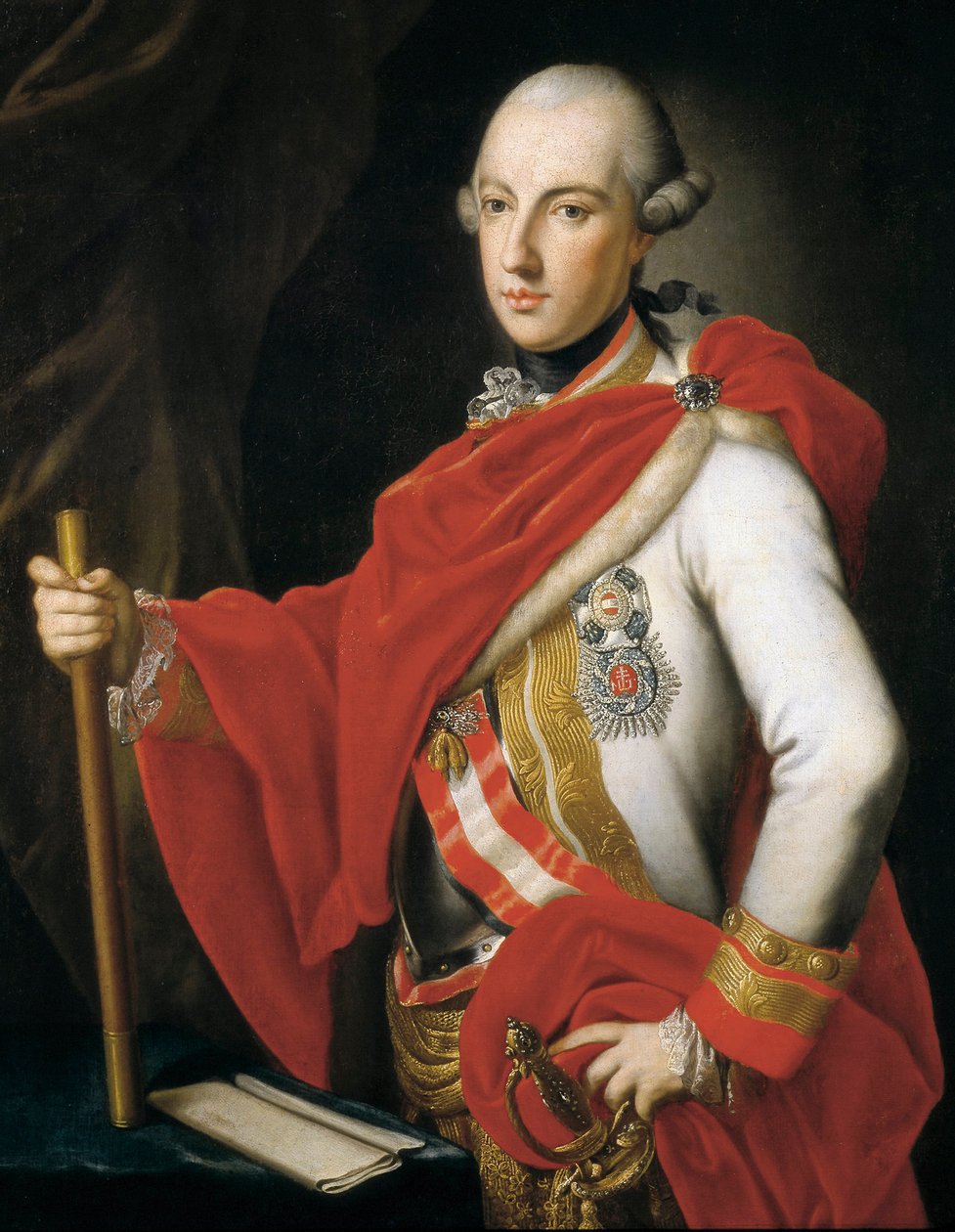 József császár portréja (olaj, vászon) alkotó: Austrian School