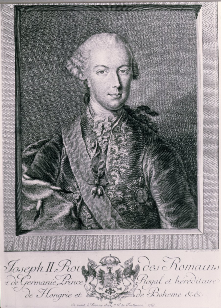 II. József (1741-90) német király és római római császár portréja, 1763 alkotó: Austrian School