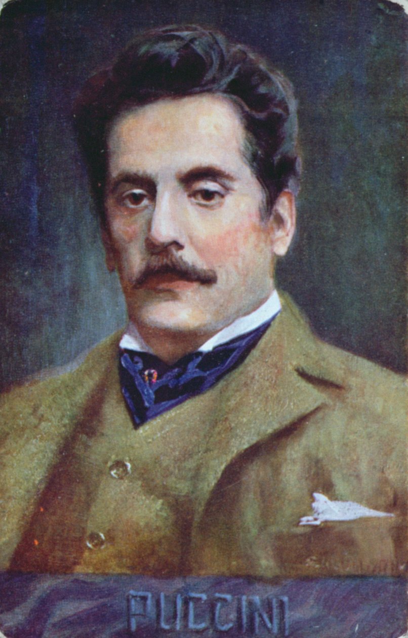 Giacomo Puccini képeslap-portréja, 1910-1915 körül alkotó: Austrian School