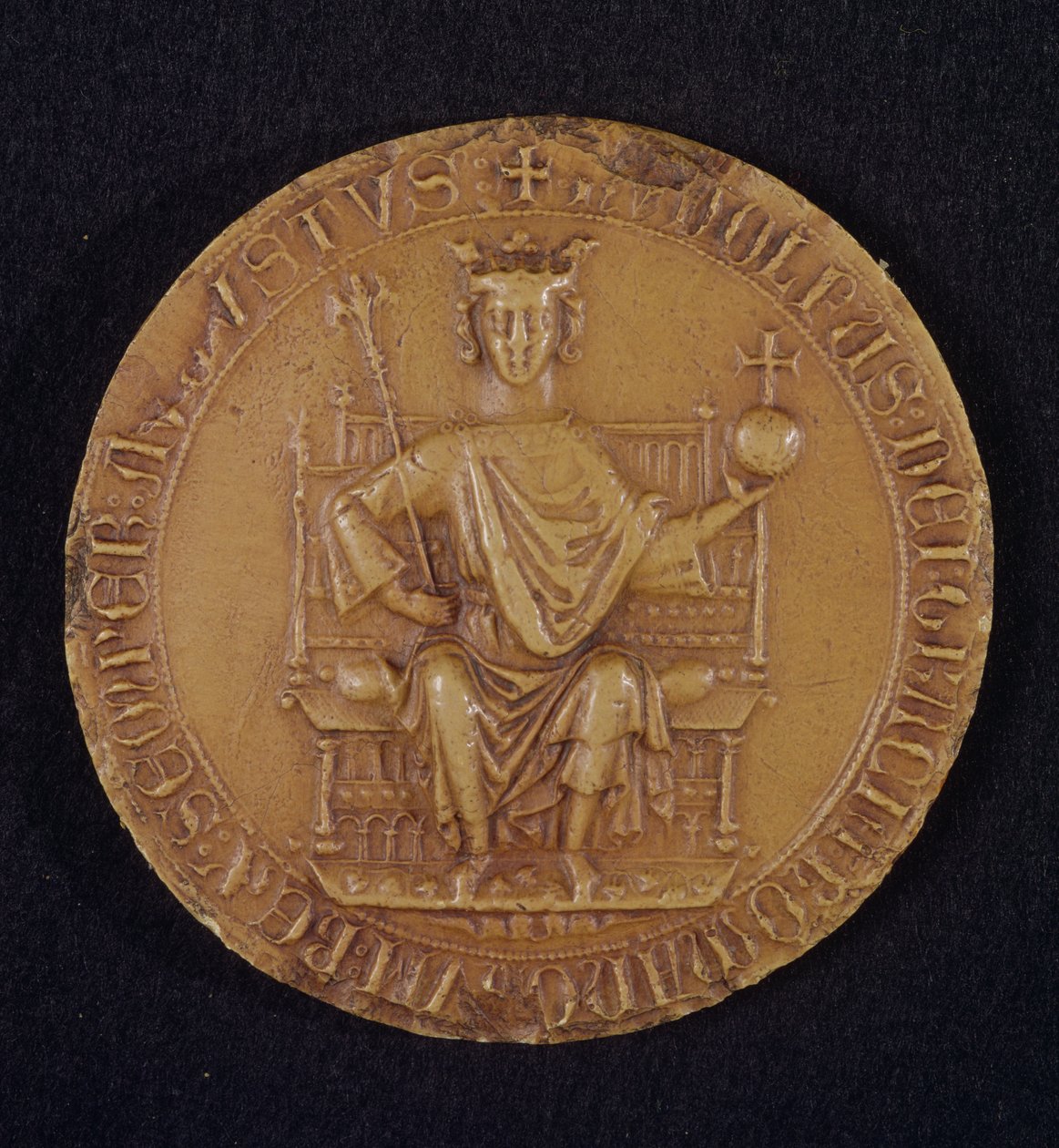 Habsbourg I. Rudolf (1218-91) pecsétje, 1289 (viasz) alkotó: Austrian School