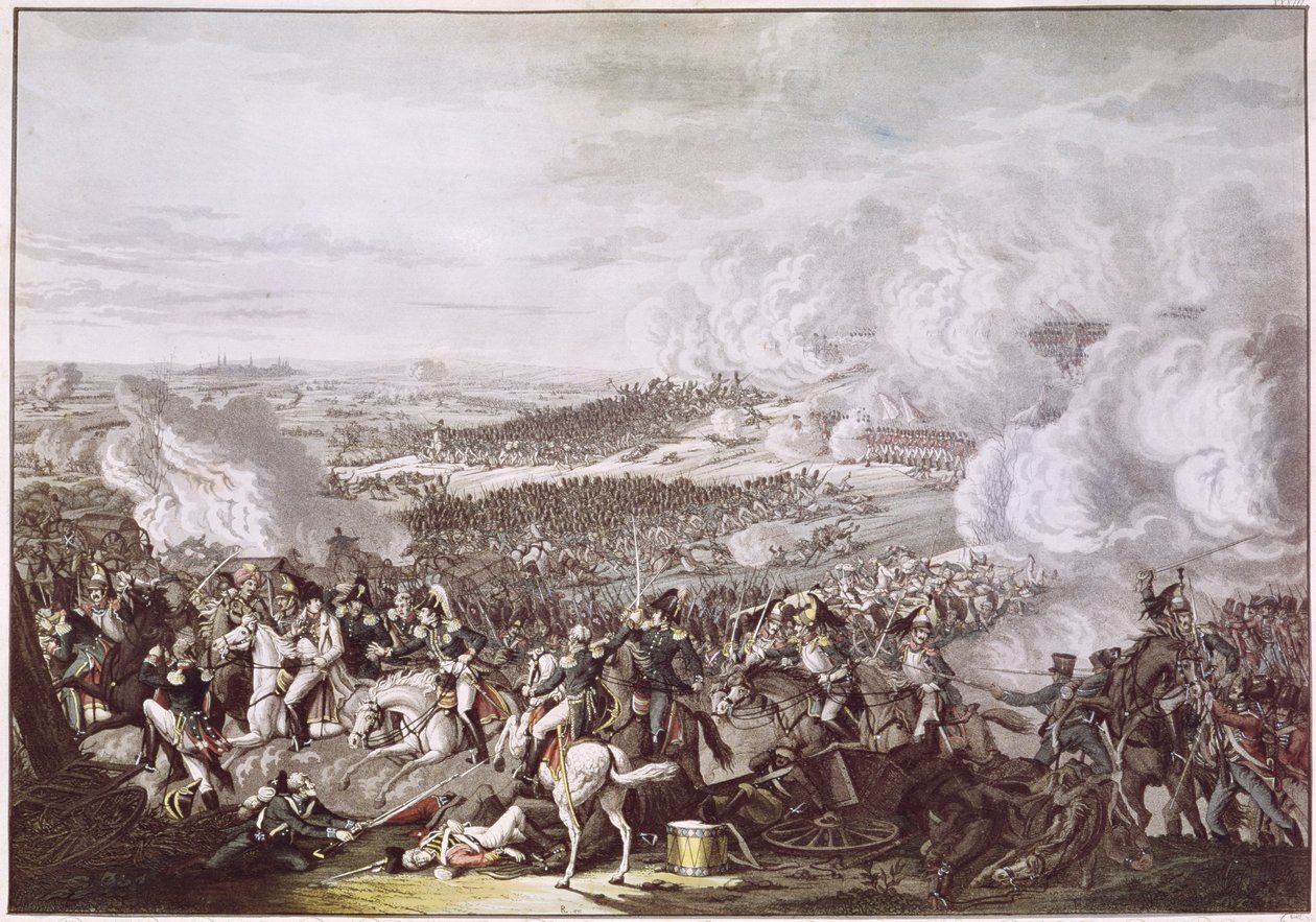 Napóleon repülése (1769-1821) a waterlooi csata után, 1815. június 18., 1815-30. alkotó: Austrian School