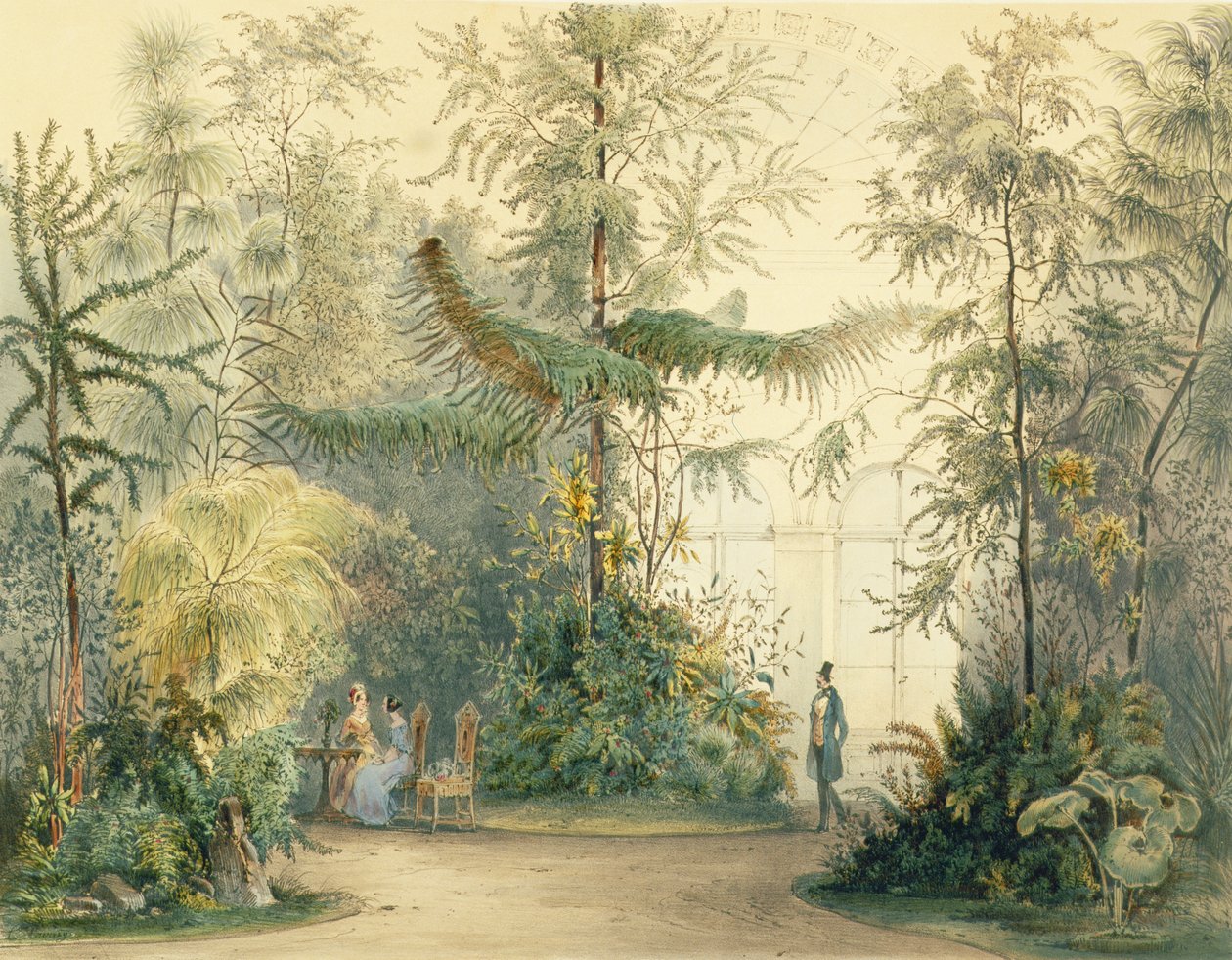 A Hofburg-palota télikertje, Bécs, 1852 (lásd még: 170851, 171910) alkotó: Austrian School
