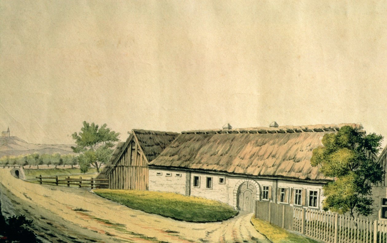 Franz Joseph Haydn (1732-1809) szülőháza az alsó-ausztriai Rohrau városában. alkotó: Austrian School
