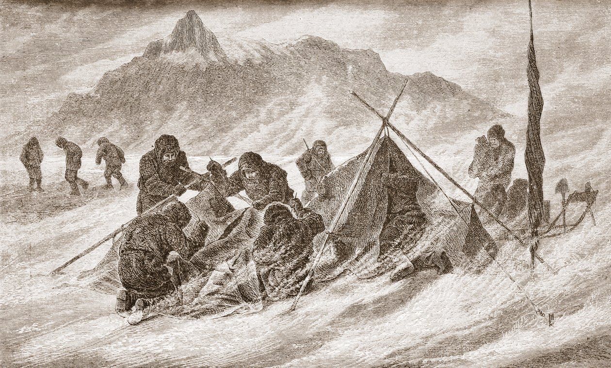 A könny egy hóvihar során megnagyobbodott, 1876 alkotó: Austrian School
