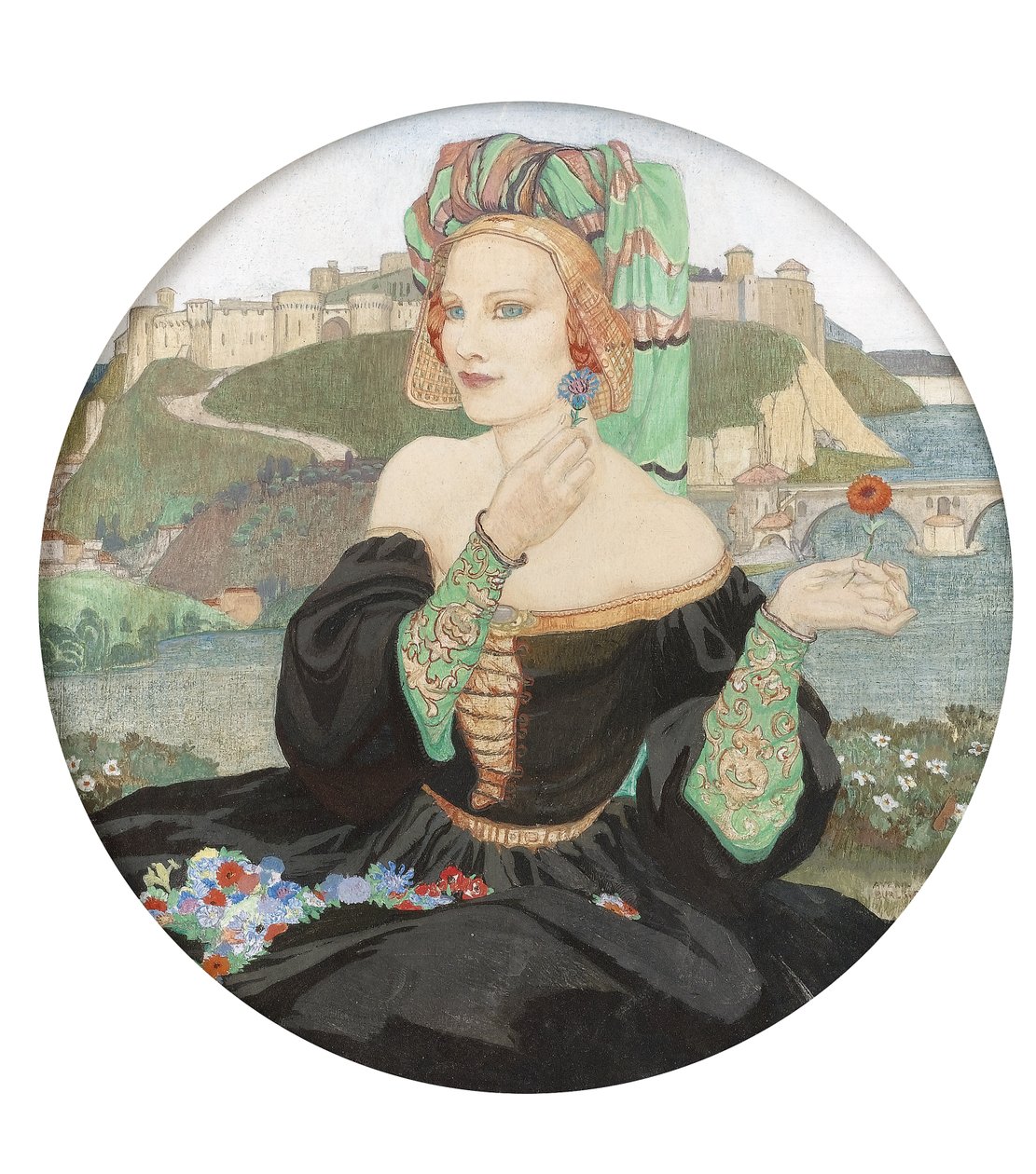 The Chria, 1929 körül (tempera a fedélzeten) (részletekért lásd: 244476) alkotó: Averil Mary Burleigh