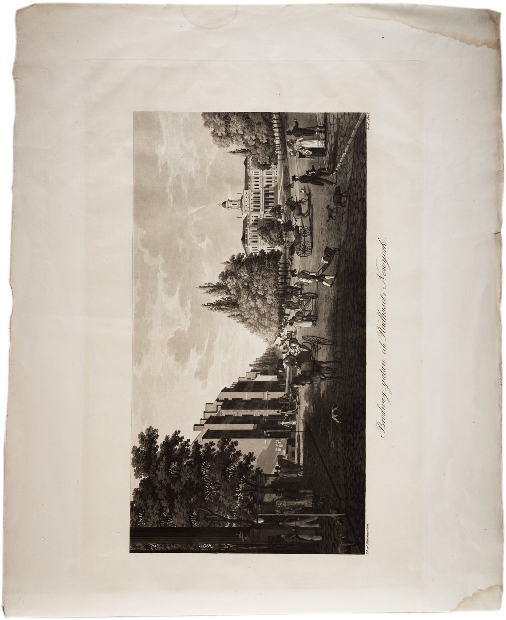 Broadway, New York, az Egyesült Államok atlaszából, 1824 (akvatinta) alkotó: Axel Leonhard Klinckowström