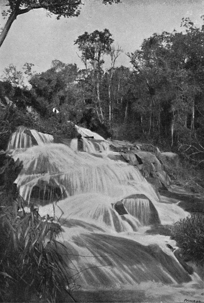 Vízesés a Rio Dourado Lencoes-on, 1895 alkotó: Axel Frick