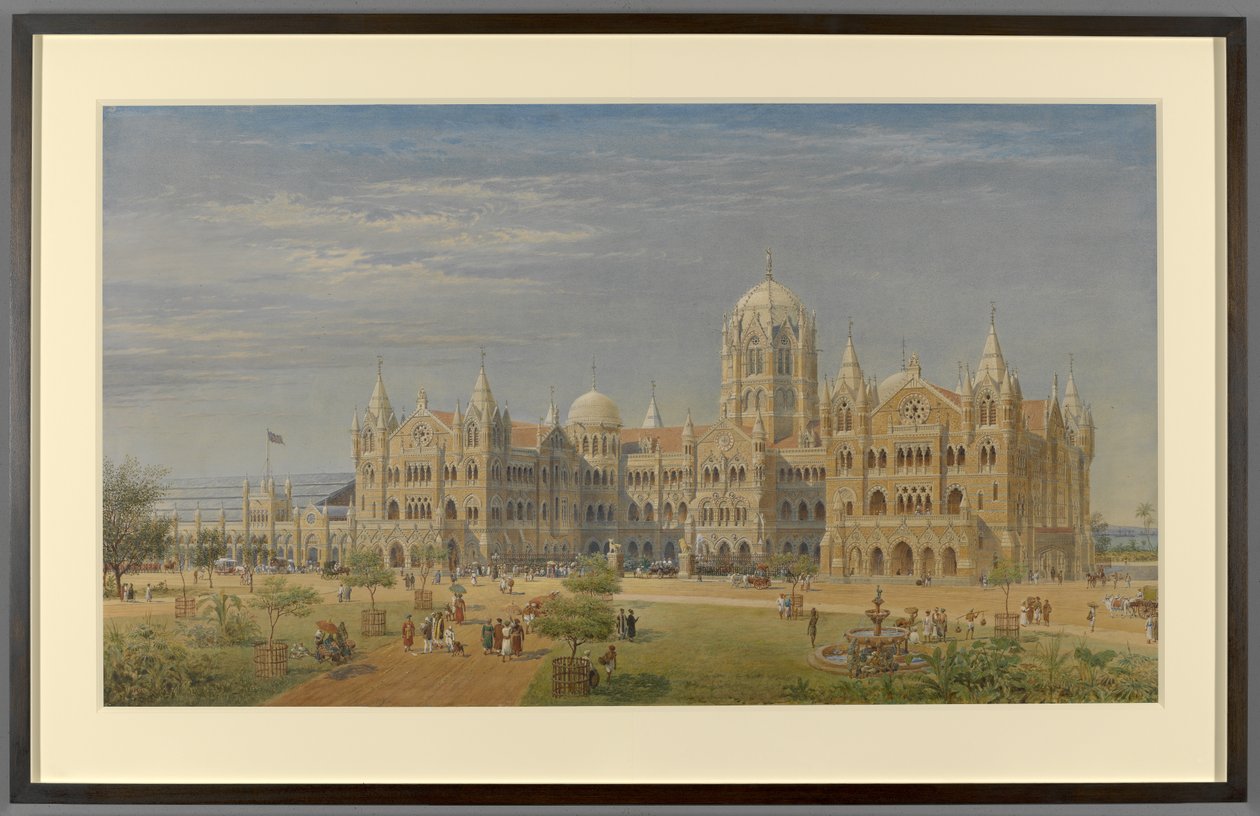 A Nagy Indiai-félsziget vasúti végállomása és közigazgatási irodái, Bombay, később Victoria Railway Terminus néven alkotó: Axel Haig