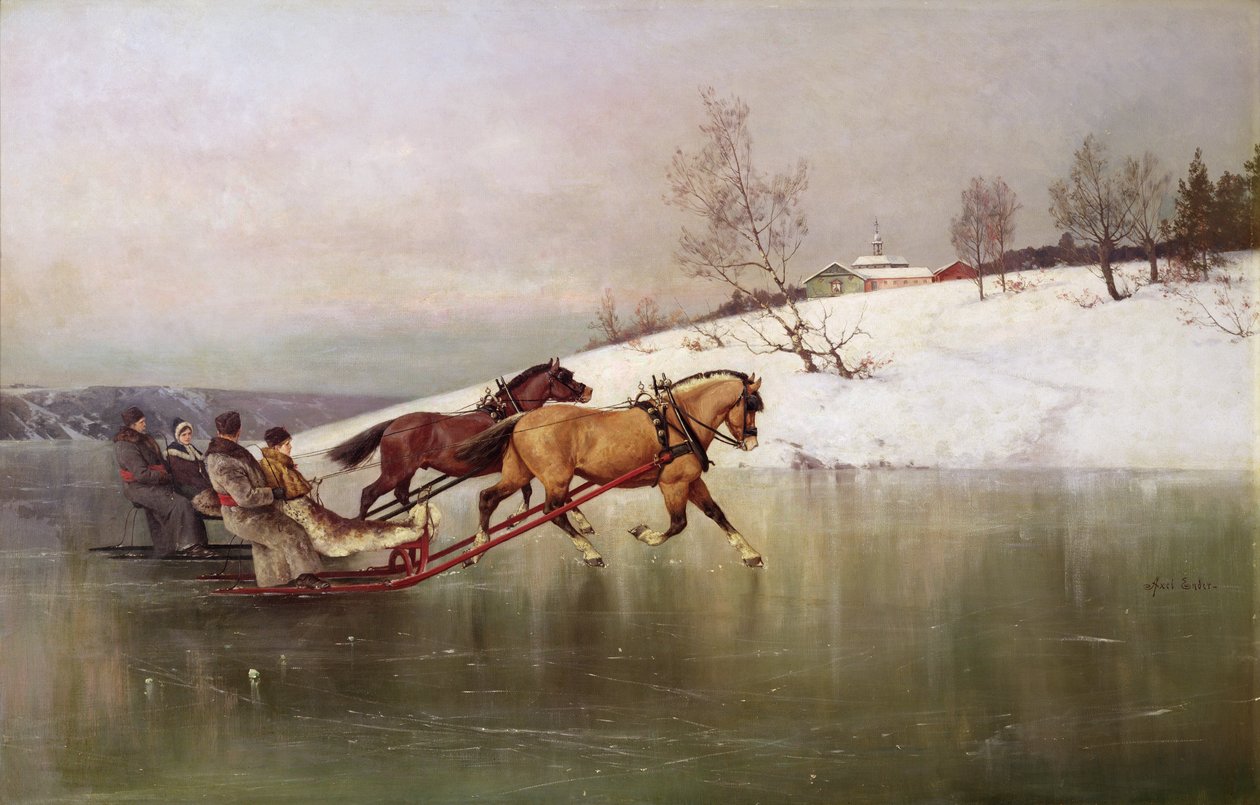 A Race (olaj, vászon) alkotó: Axel Hjalmar Ender