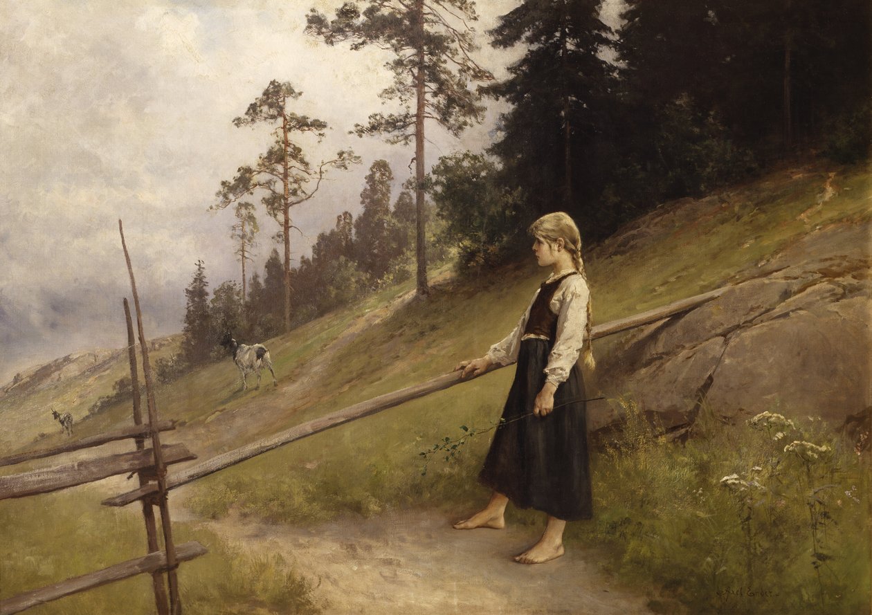 Dairymaid (olaj, vászon) alkotó: Axel Hjalmar Ender