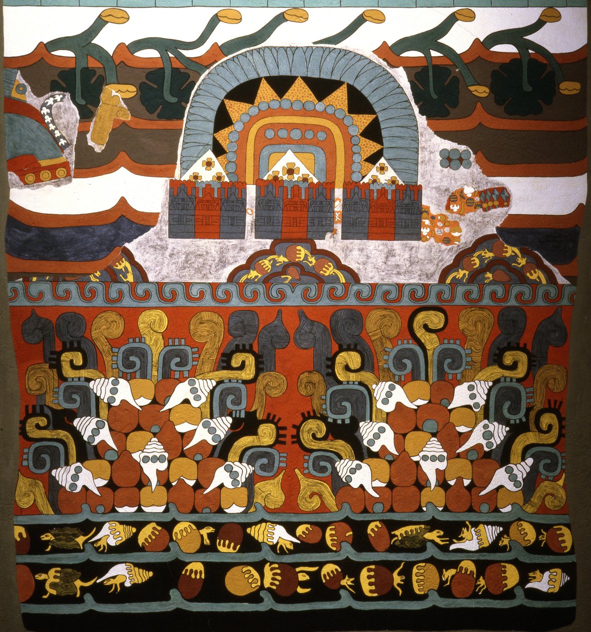 Tlalocai falfestmény Teotihuacánból, a kora klasszikus időszakból alkotó: Aztec