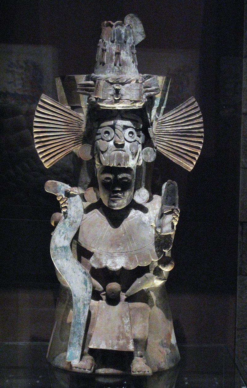 Füstölő Tlaloc isten alakjában, Tlahuac, késő posztklasszikus időszak, 1500 körül alkotó: Aztec