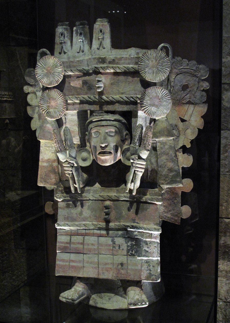 Füstölő a mezőgazdaság istennője, Chicomecoatl alakjában, Tlahuac, késő posztklasszikus időszak, 1500 körül alkotó: Aztec