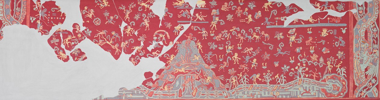 Esőisten mennyországa, Tlalocan freskója (falfestmény) alkotó: Aztec