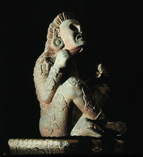 Xochipilli (lásd még 207566), késő posztklasszikus időszak (1300-1521) (kő) alkotó: Aztec Aztec