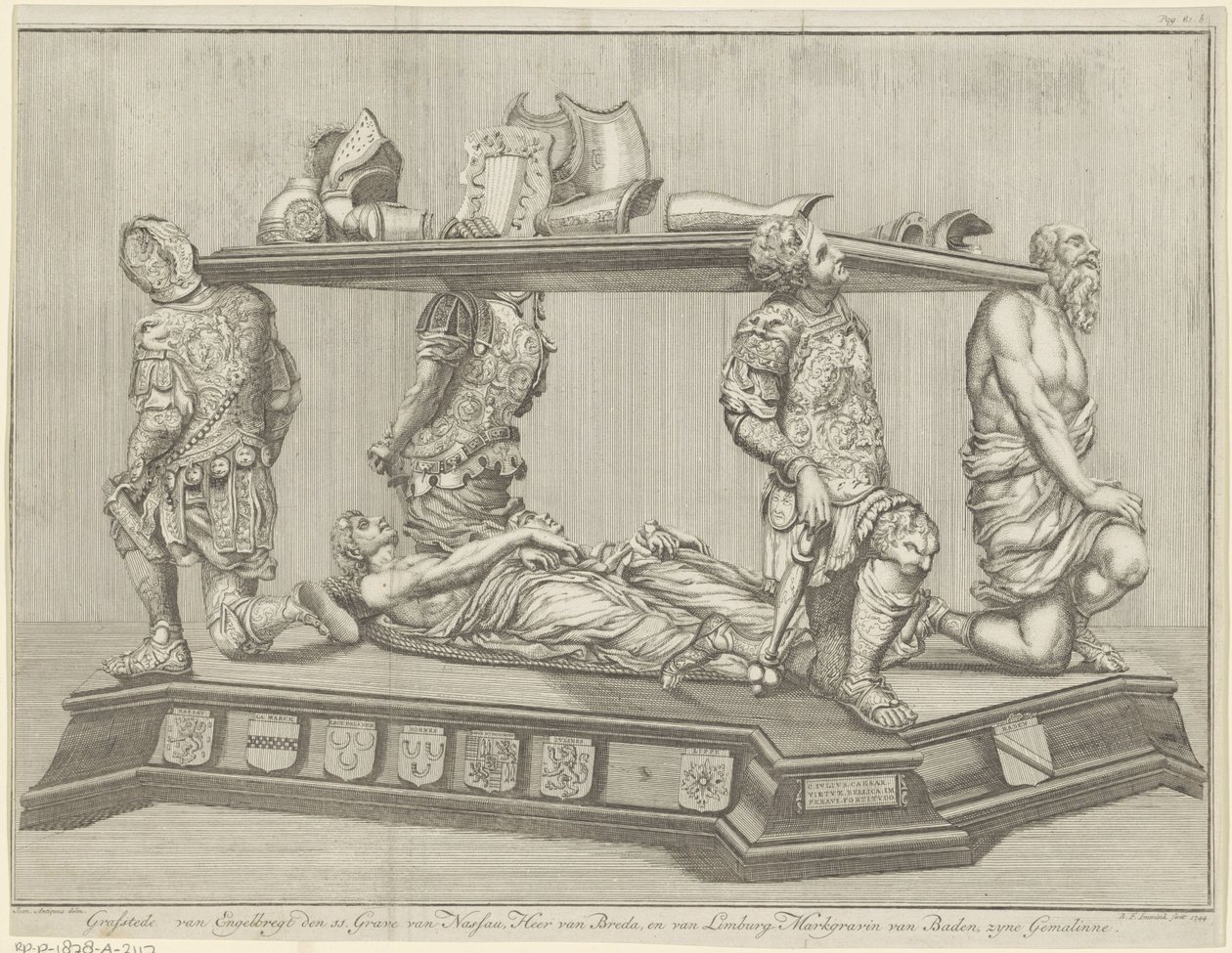 Temetési emlékmű II. Engelbrecht Nassau-Dillenburg-Breda grófja számára, 1504 alkotó: B.F. Immink